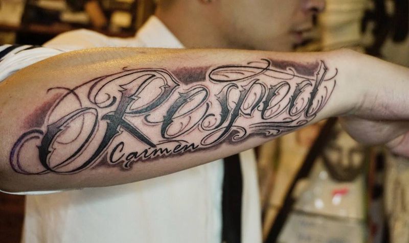 花体字纹身图片