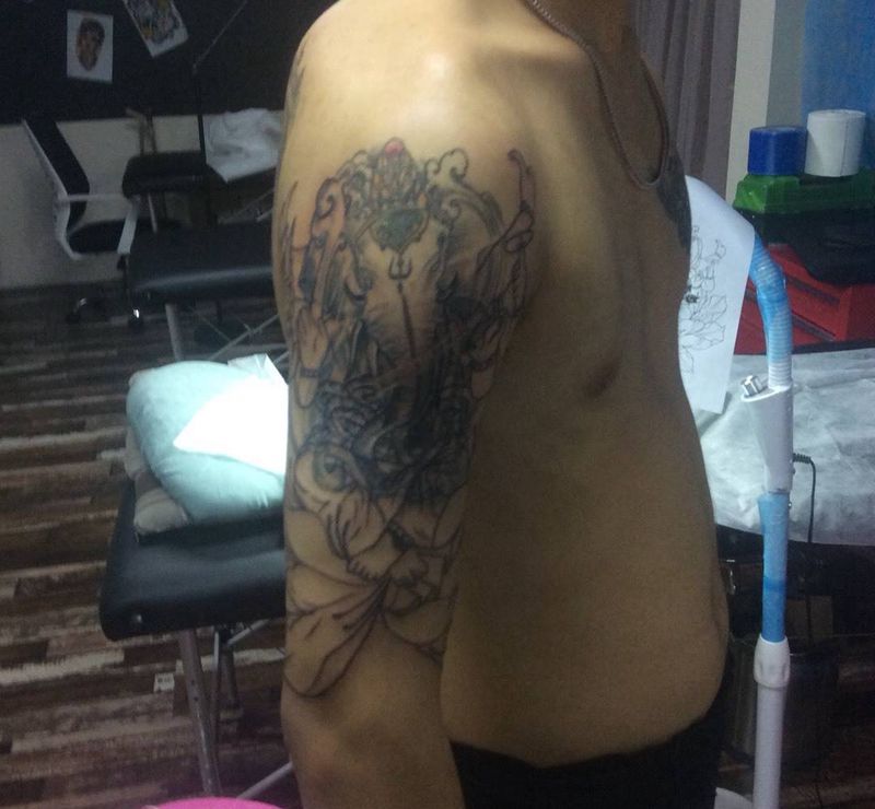 象神遮盖修改纹身图片