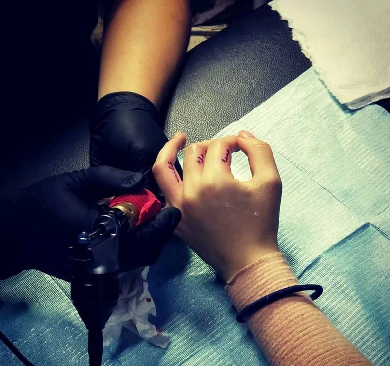 手指小图，纹身图片_成品纹身图案