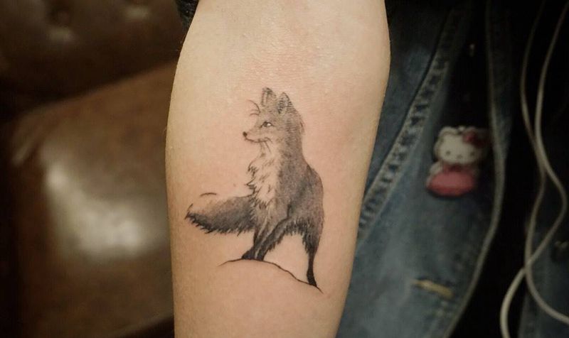 小狐狸纹身图片