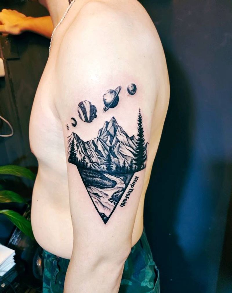 天朝刺青纹身图片_手臂欧美写实纹身图案