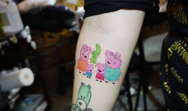 小猪佩奇纹身图片