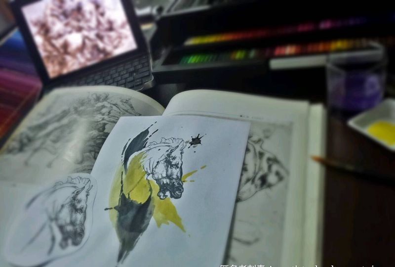 文艺复兴系列手稿纹身图片_颈部腰部腿部手部欧美原创艺术黑灰手稿纹身图案