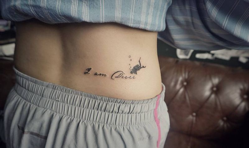 英文   潜水员纹身图片