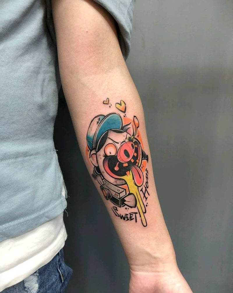 猪猪国王纹身图片_手臂纹身图案