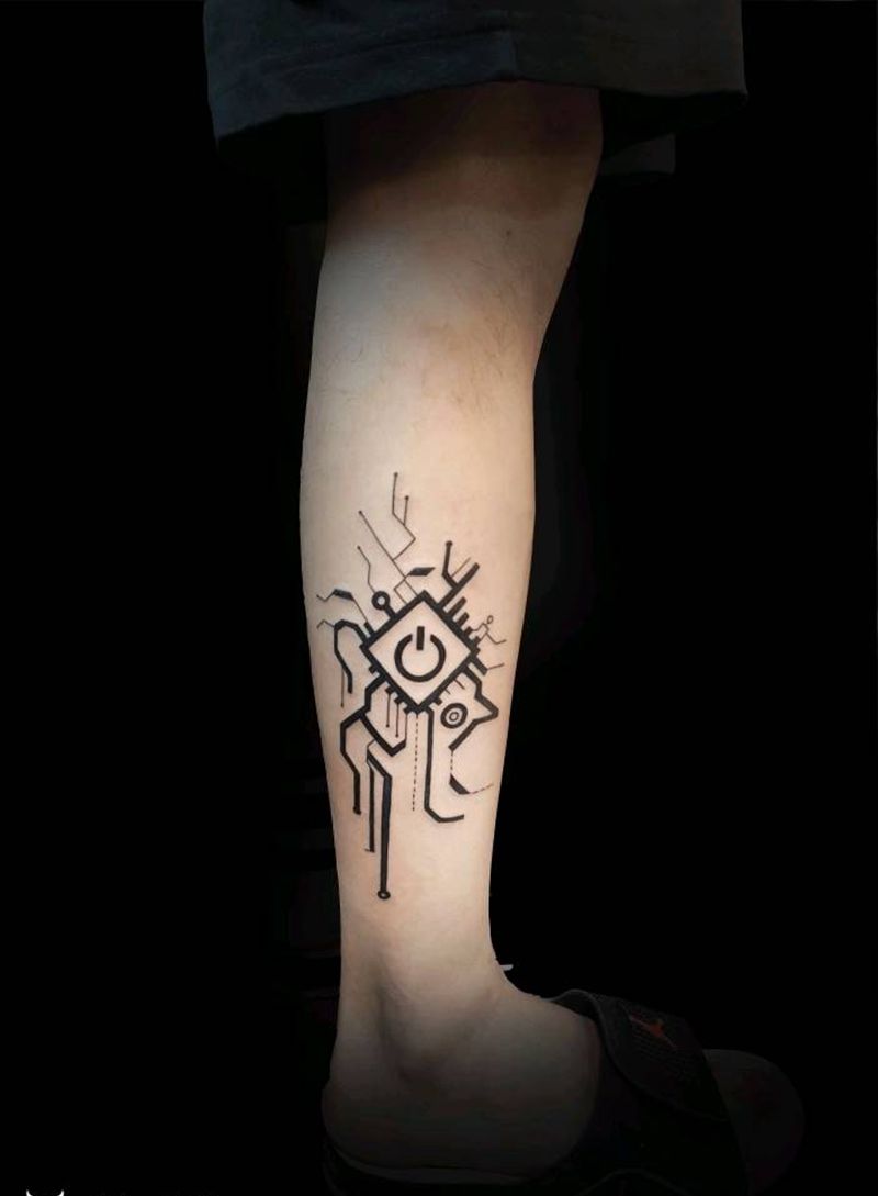 现代风纹身图片_几何纹身图案