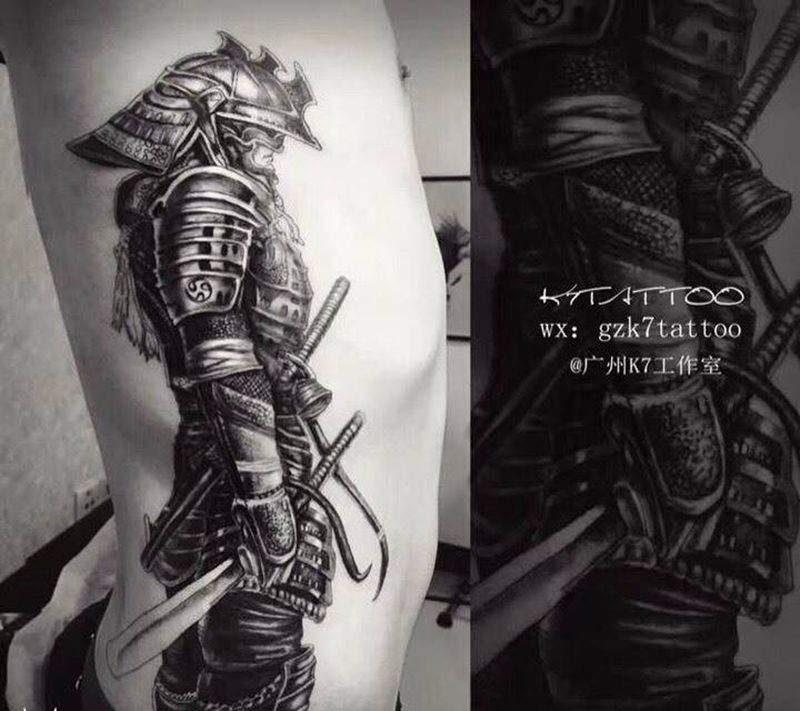 武士纹身图片