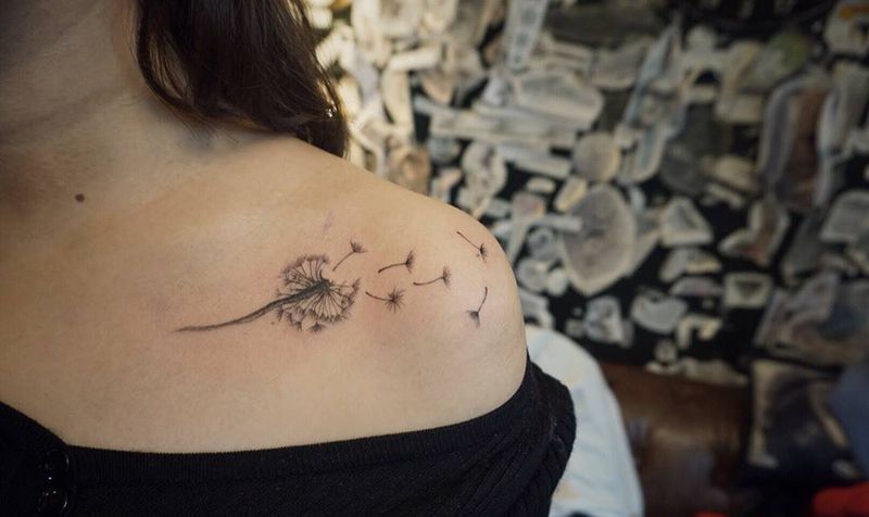 蒲公英纹身图片