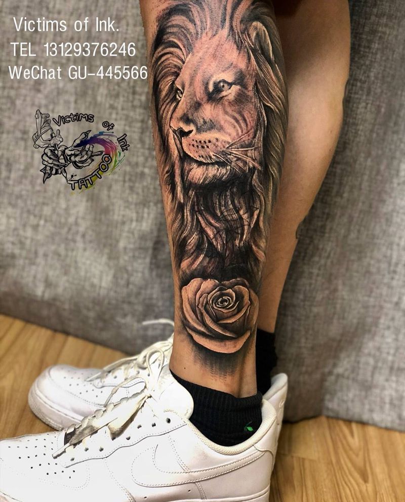 狮子纹身图片