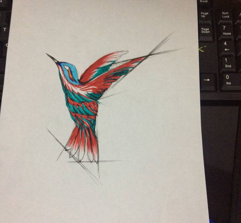 好奇怪哒鸟纹身图片