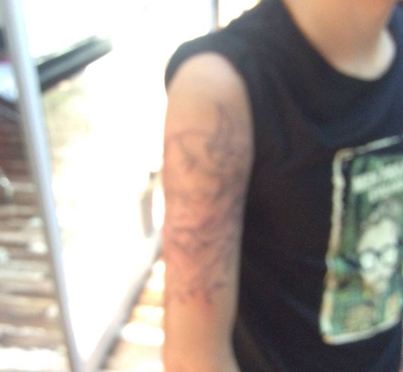 般若割线纹身图片