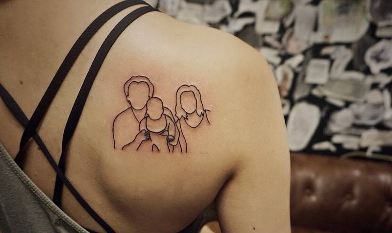 照片简笔画纹身图片