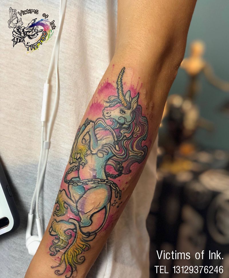 独角兽纹身图片
