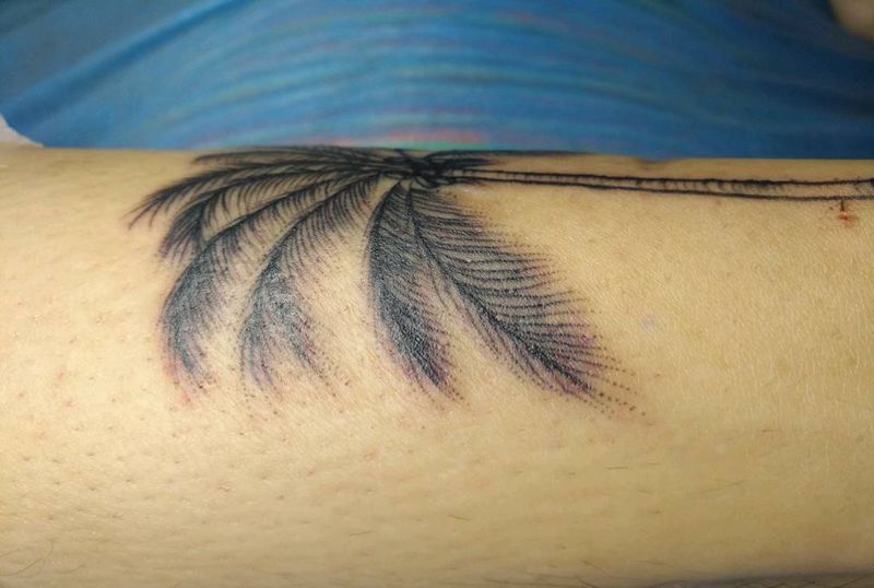 椰子树纹身图片