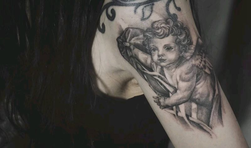 小天使一个月前后对比，完美如初纹身图片