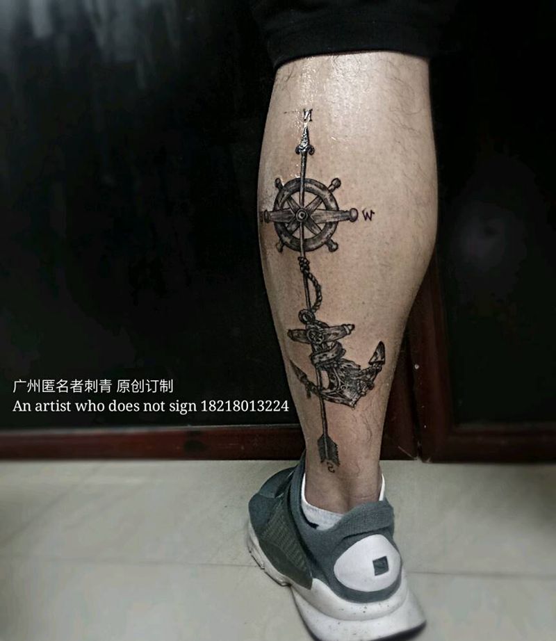 铜版风格纹身图片_欧美写实原创广州成品纹身图案