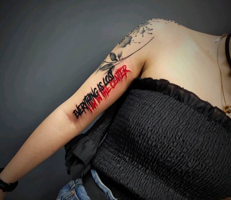 英文纹身图片_手臂纹身图案