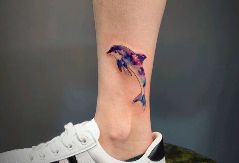 小清新纹身图片_水彩纹身图案