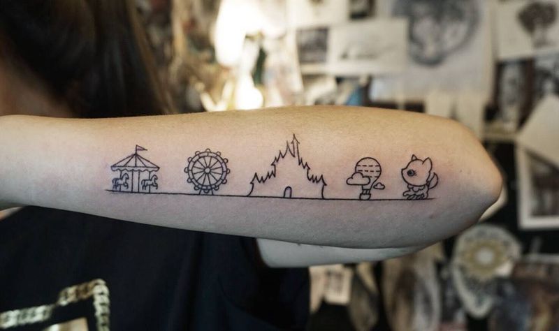 迪士尼   简笔画纹身图片