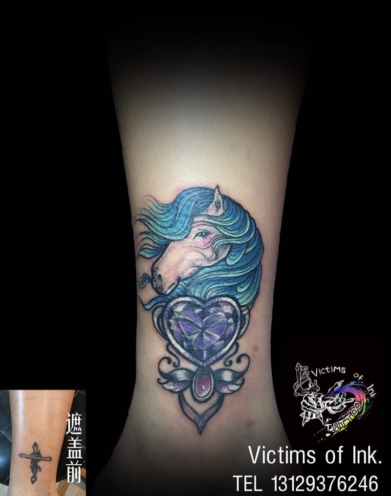 独角兽纹身图片