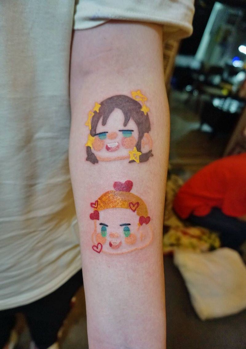 萌萌哒   卡通小人纹身图片