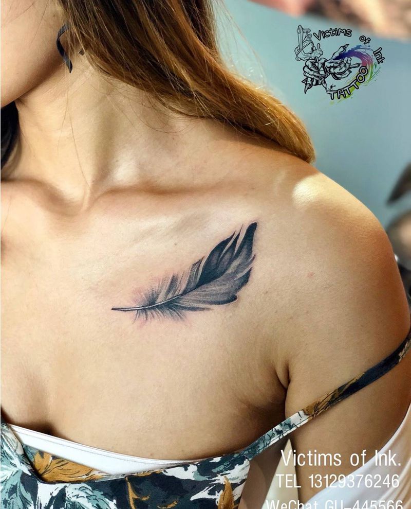 羽毛纹身图片