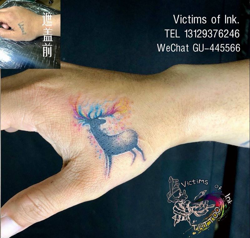 遮盖纹身图片_成品手臂清新原创纹身图案