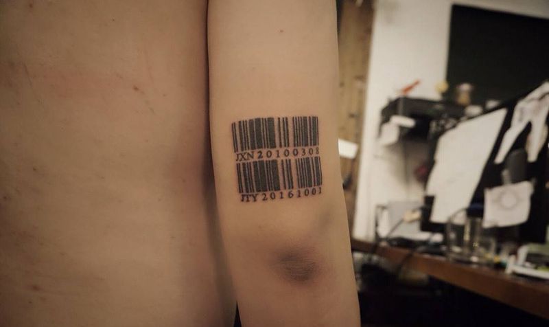 条形码纹身图片
