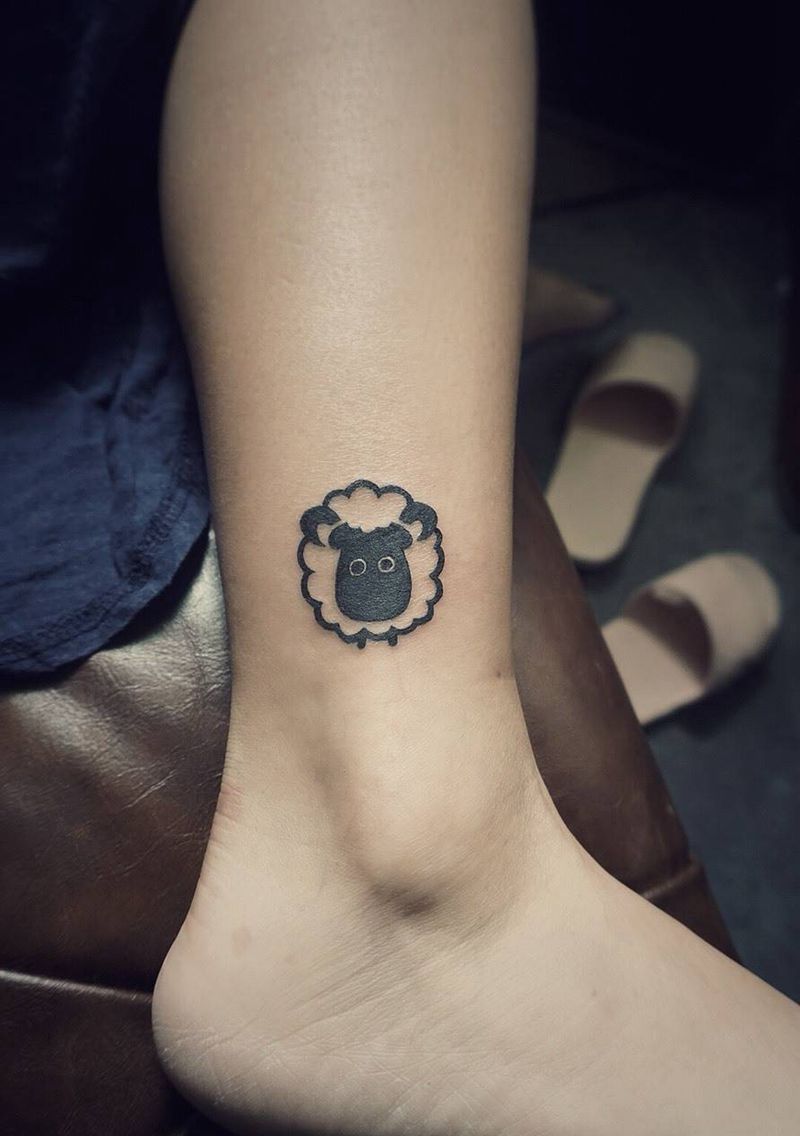 小羊纹身图片