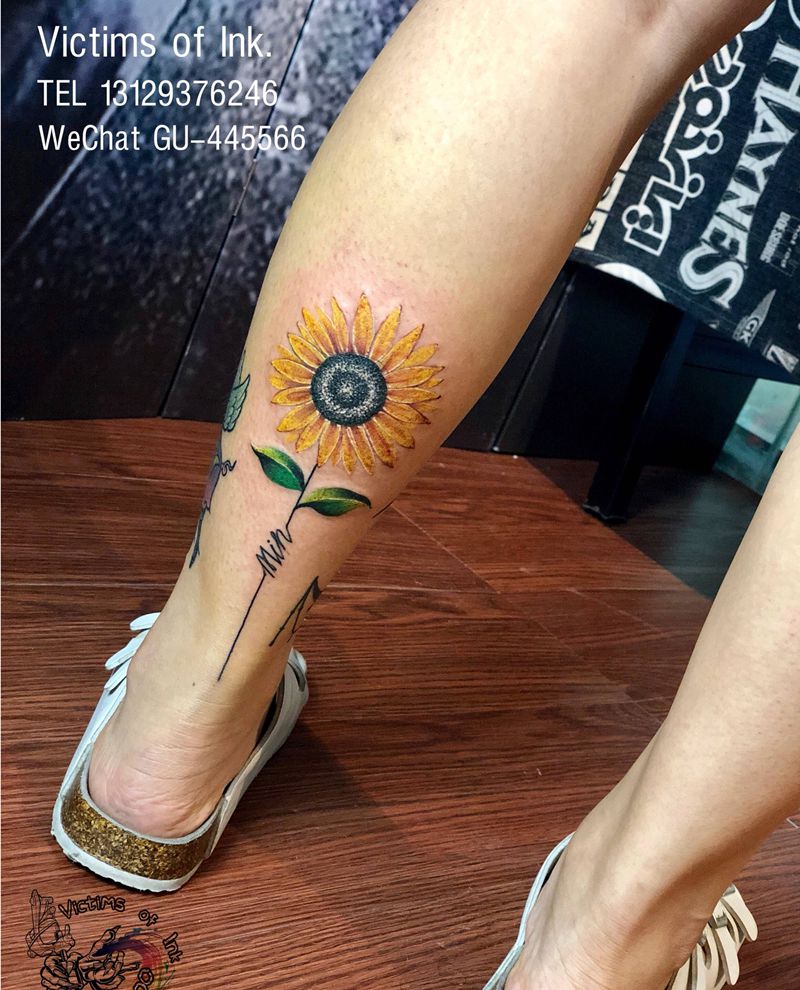 向日葵纹身图片