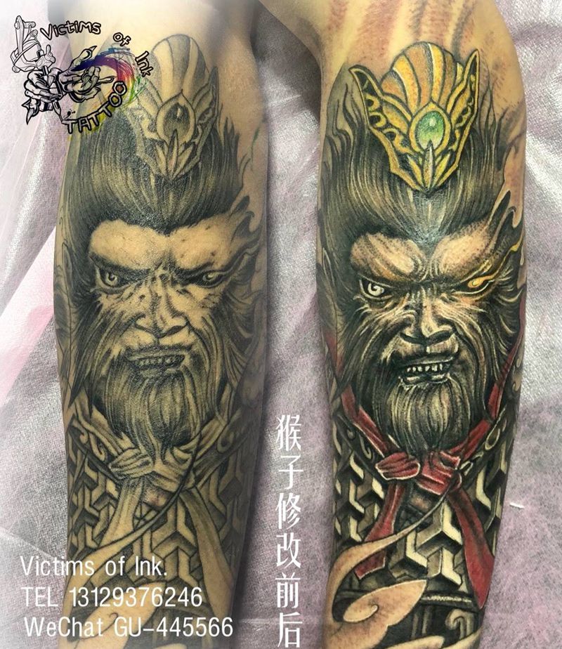 修改猴子纹身图片