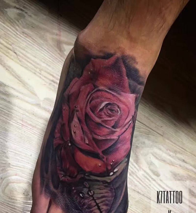 玫瑰纹身图片