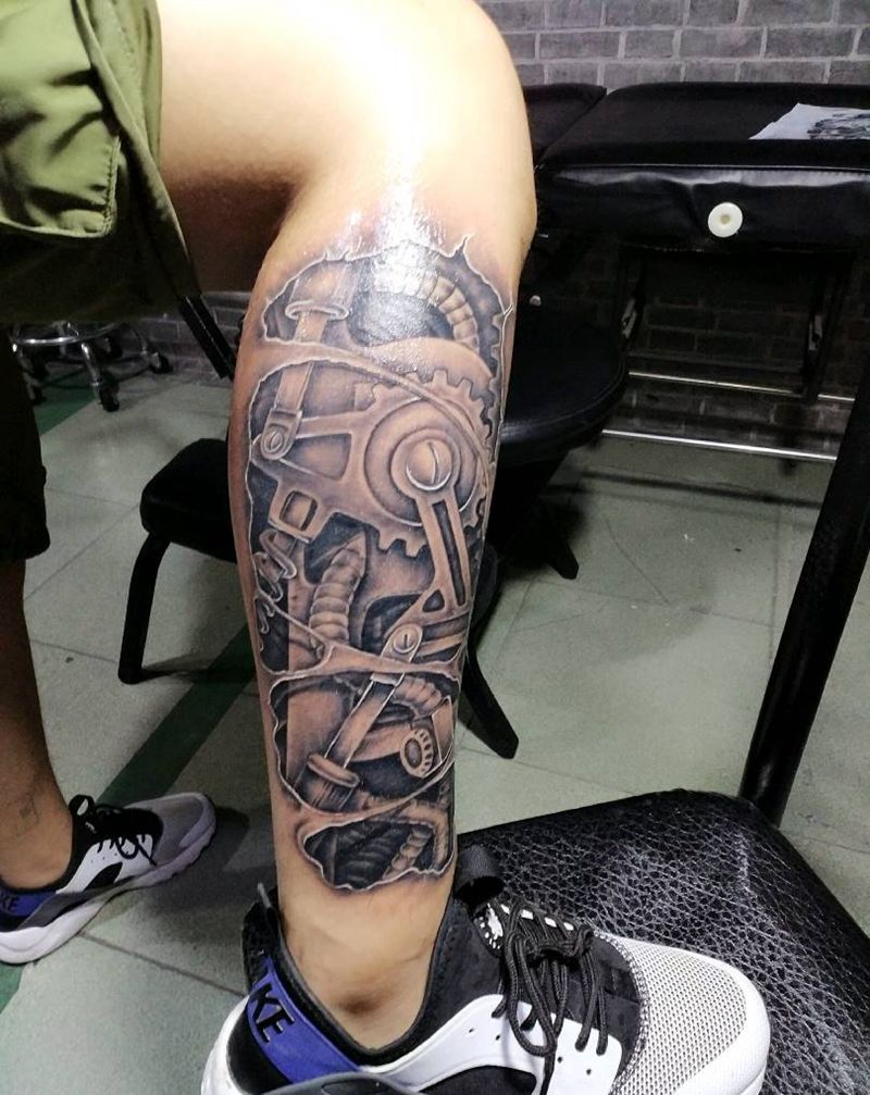 机械纹身图片