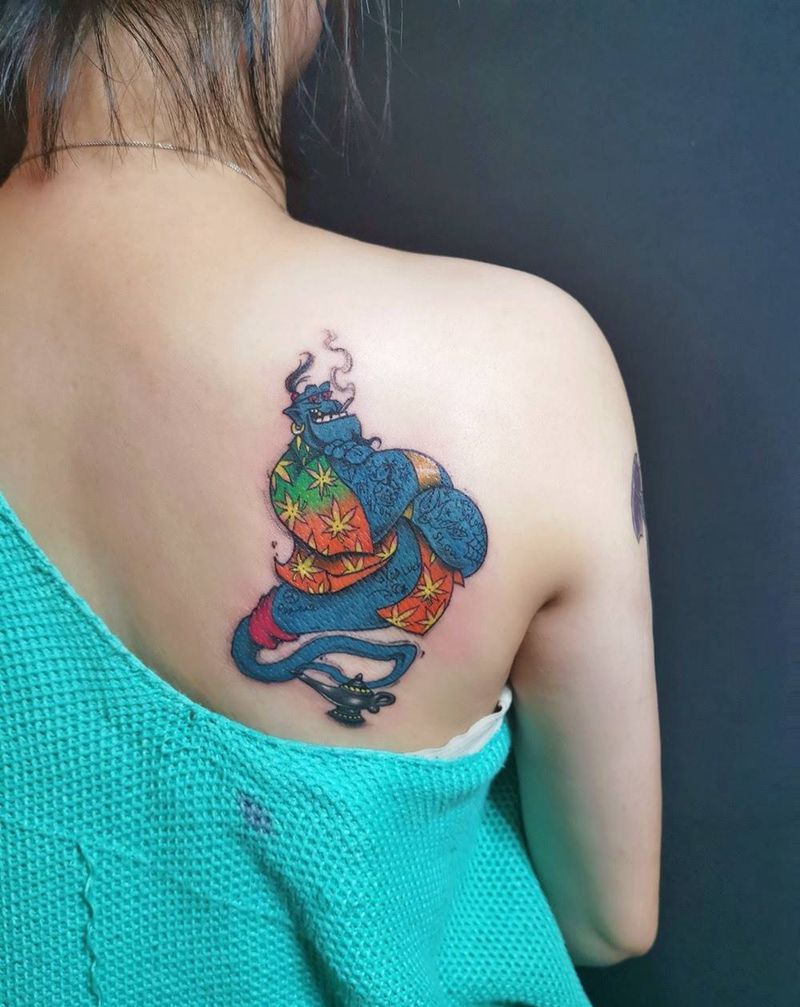 阿拉丁神灯纹身图片
