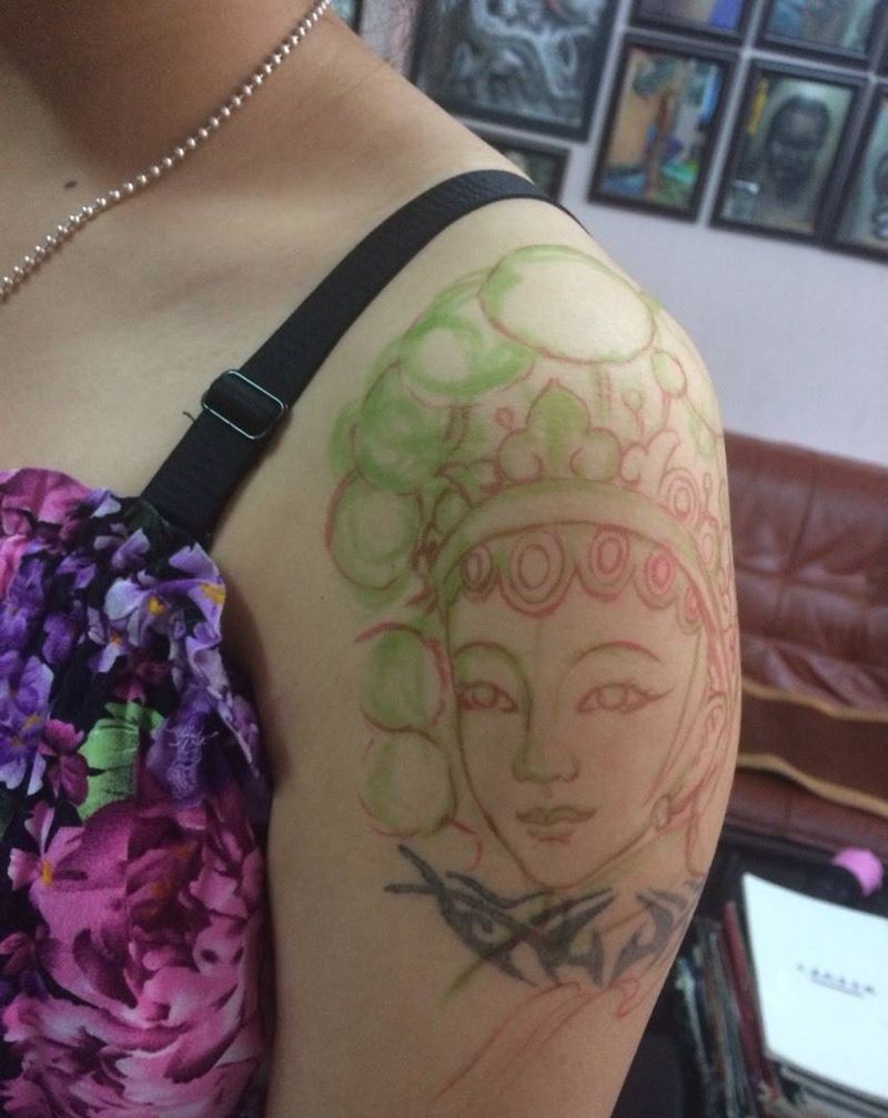 花旦盖旧纹身纹身图片