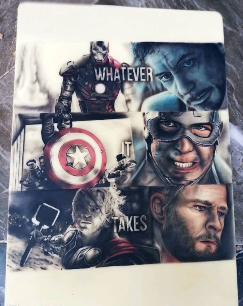 钢铁侠美国队长雷神漫威三巨头纹身图片_欧美写实纹身图案