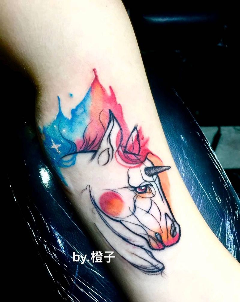 水墨纹身图片_水墨纹身图案