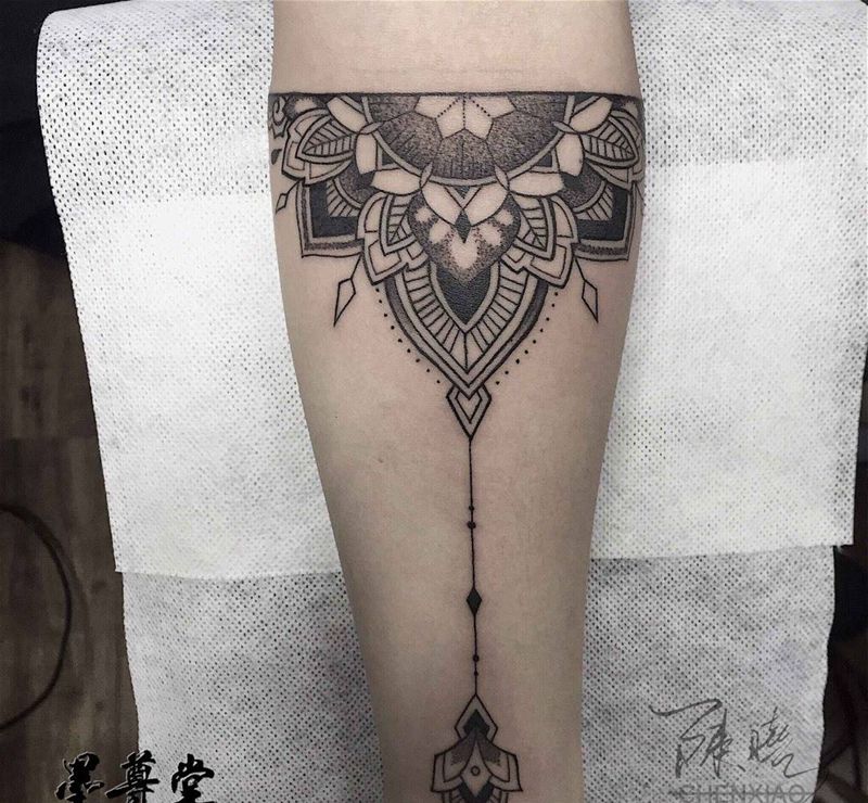 梵花纹身图片_清新手臂纹身图案