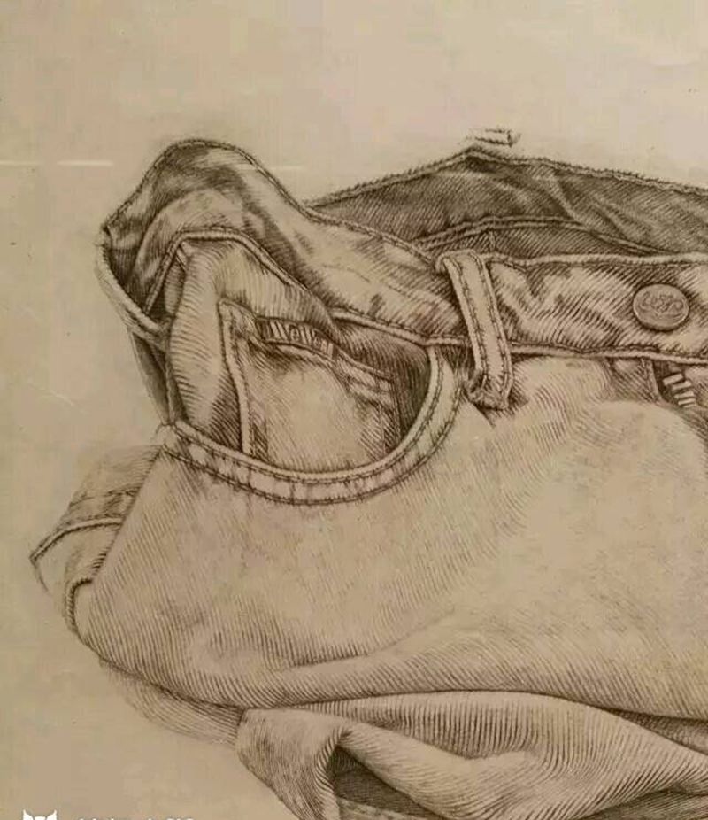 牛仔裤纹身图片