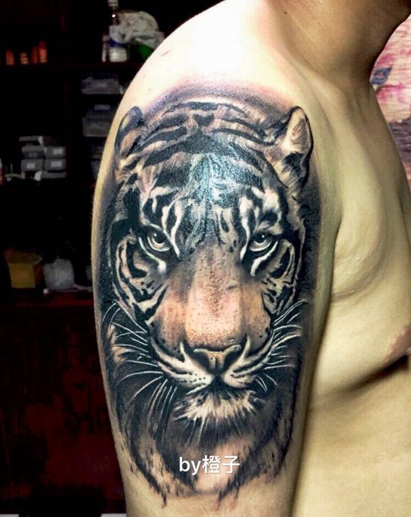 老虎纹身图片