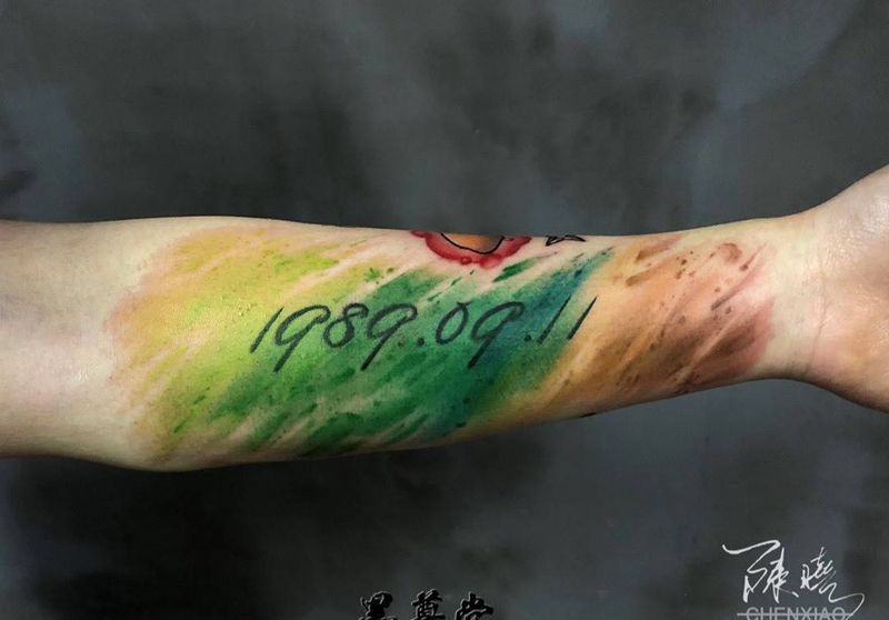 生日日期纹身图片