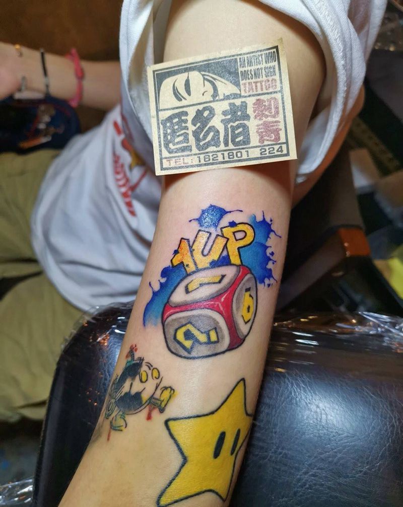 骰子   加图1UP纹身图片