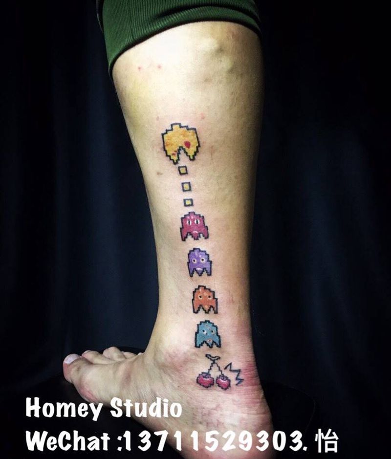 吃豆豆纹身图片