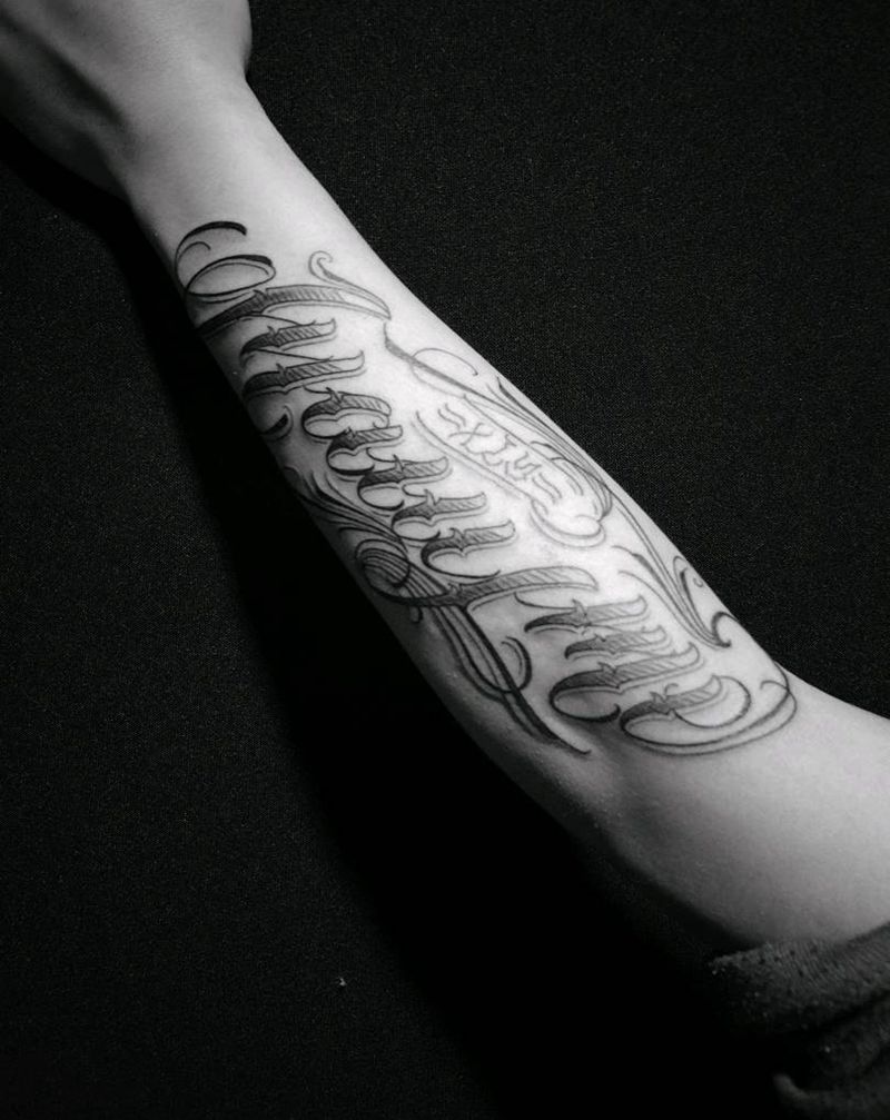 卡奇诺英文纹身图片