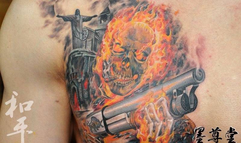 和平作品纹身图片