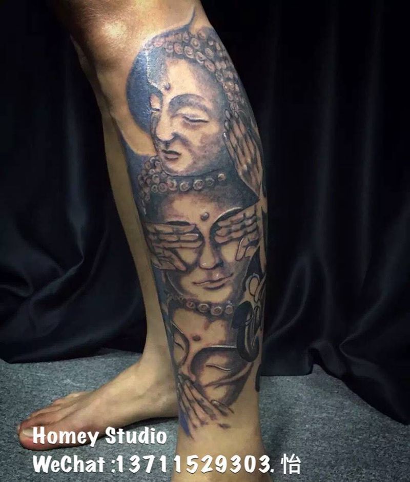 不听不看不说纹身图片