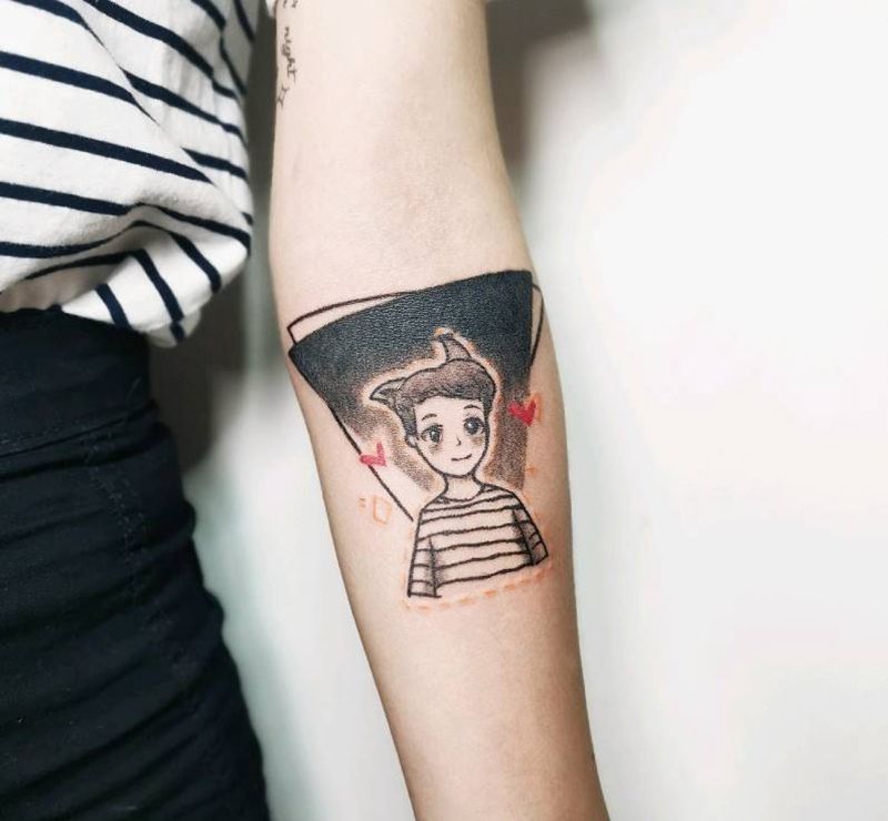 小插画纹身图片_手臂插画纹身图案