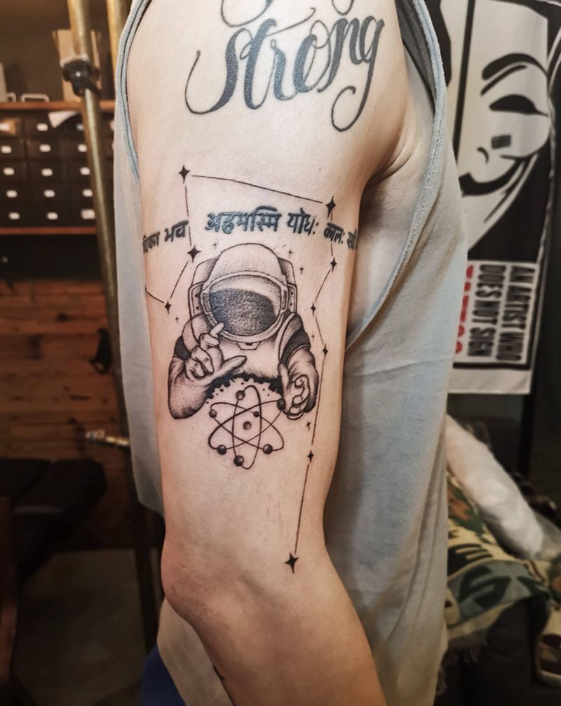 宇航员纹身图片