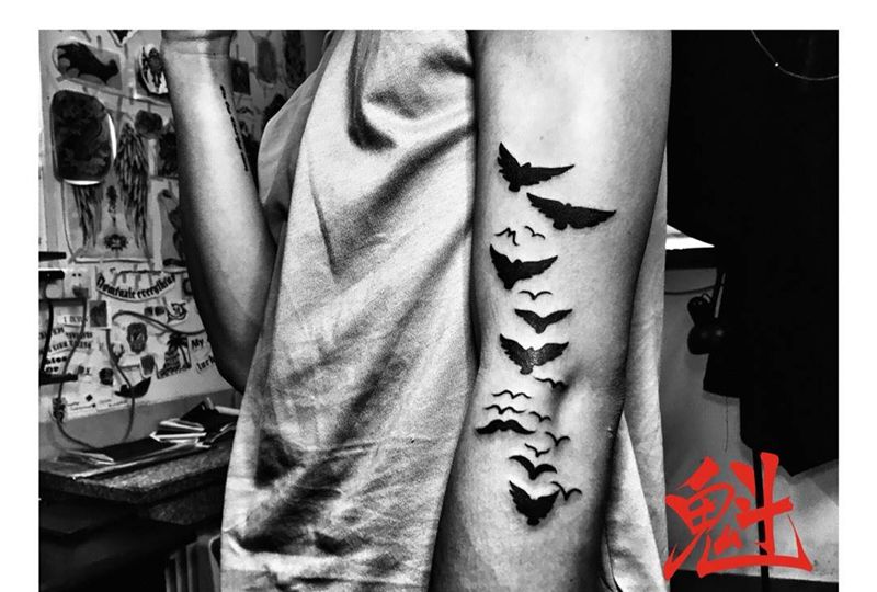 自由纹身图片_原创动物清新手部成品纹身图案