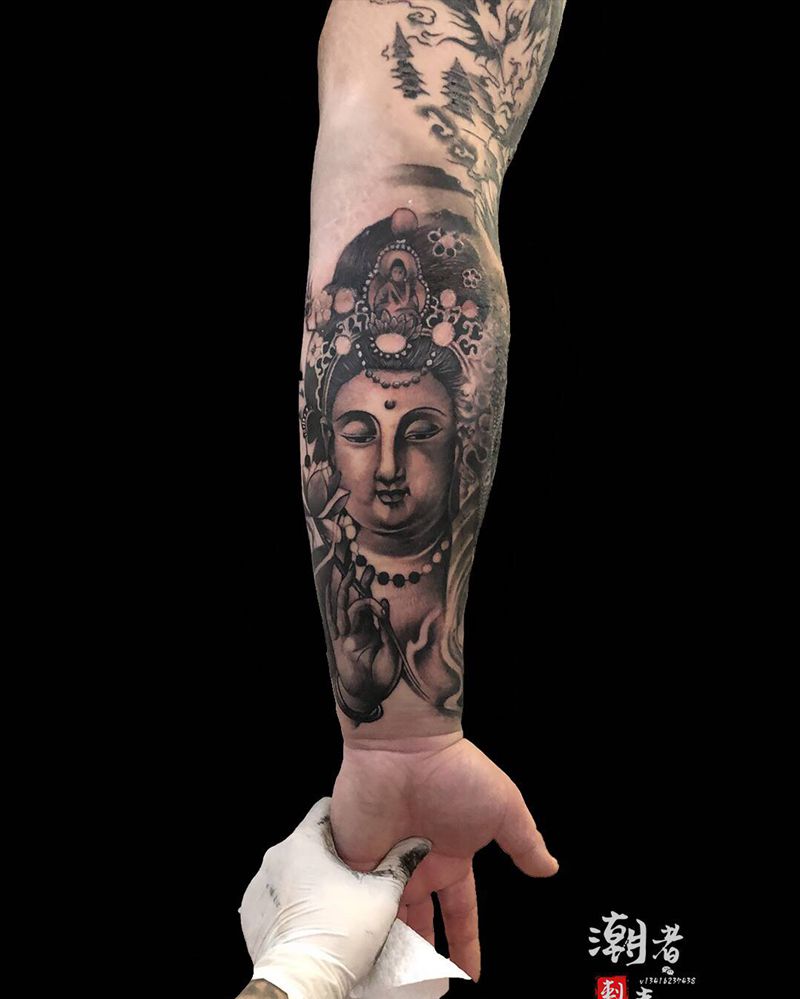 观音纹身图片_手臂纹身图案